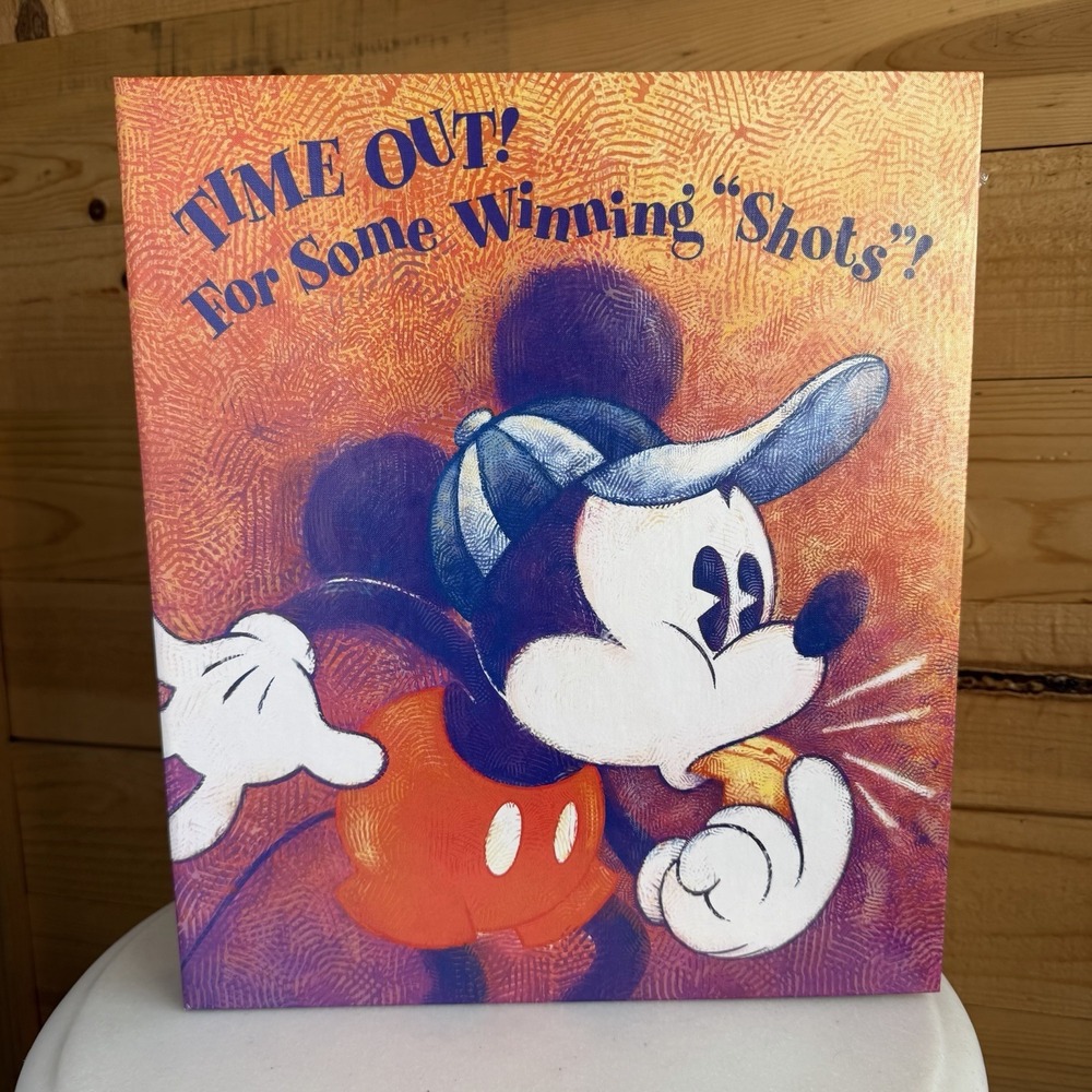 New Hallmark Mickey Mouse Photo Album Refillable Scrapbook Disney Sports 90s VTG